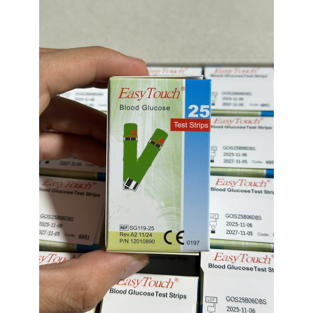 Lọ test Đường 25 que dùng cho máy Easy Touch GCU