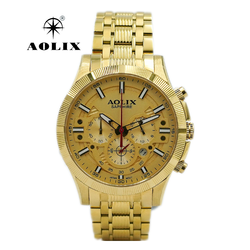 Đồng Hồ Đeo Tay Kim Loại Nam AOLIX 7089