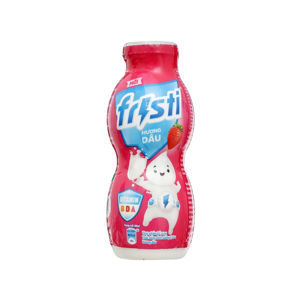 Thùng 48 chai sữa chua uống hương dâu Fristi 80ml