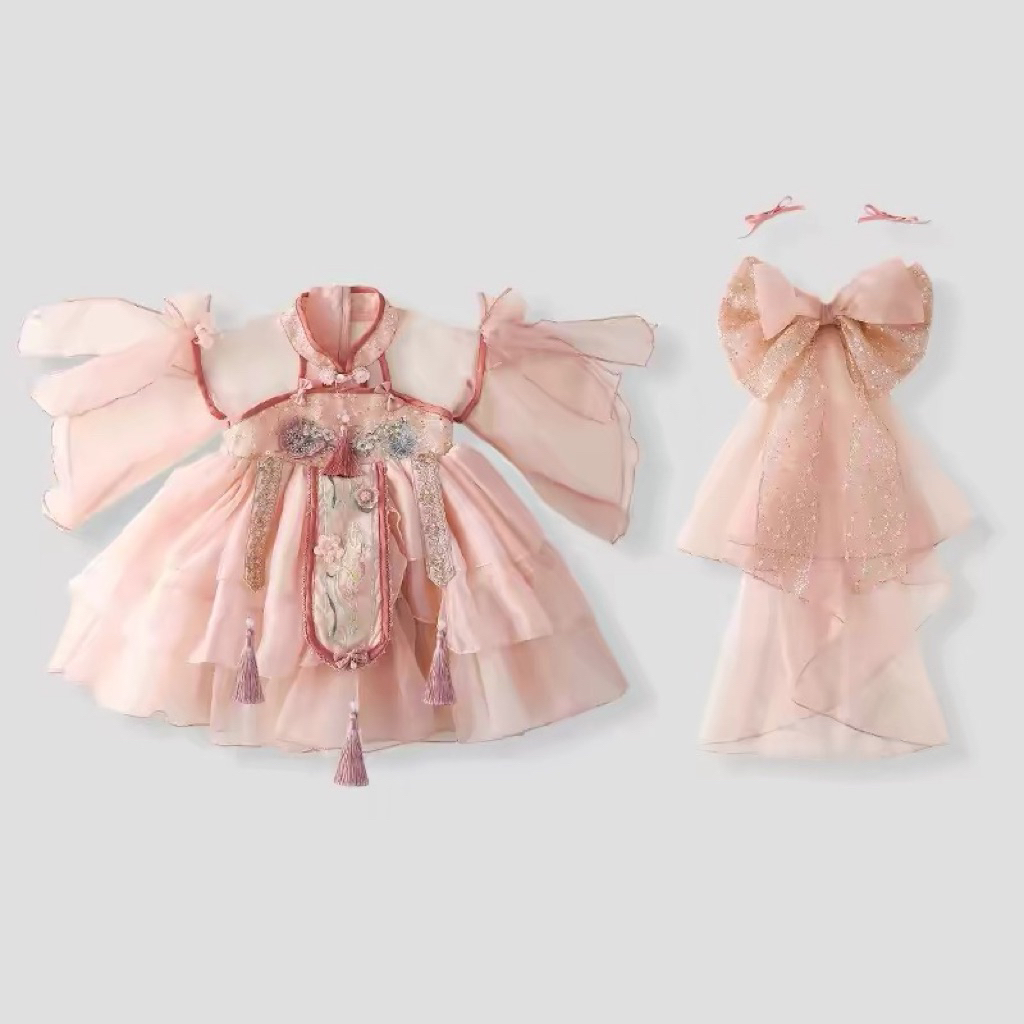 Đầm công chúa Lolita, đầm Hanfu cho bé gái, đầm kiểu Trung Hoa mùa hè 2006, đầm trẻ em kiểu Trung Ho