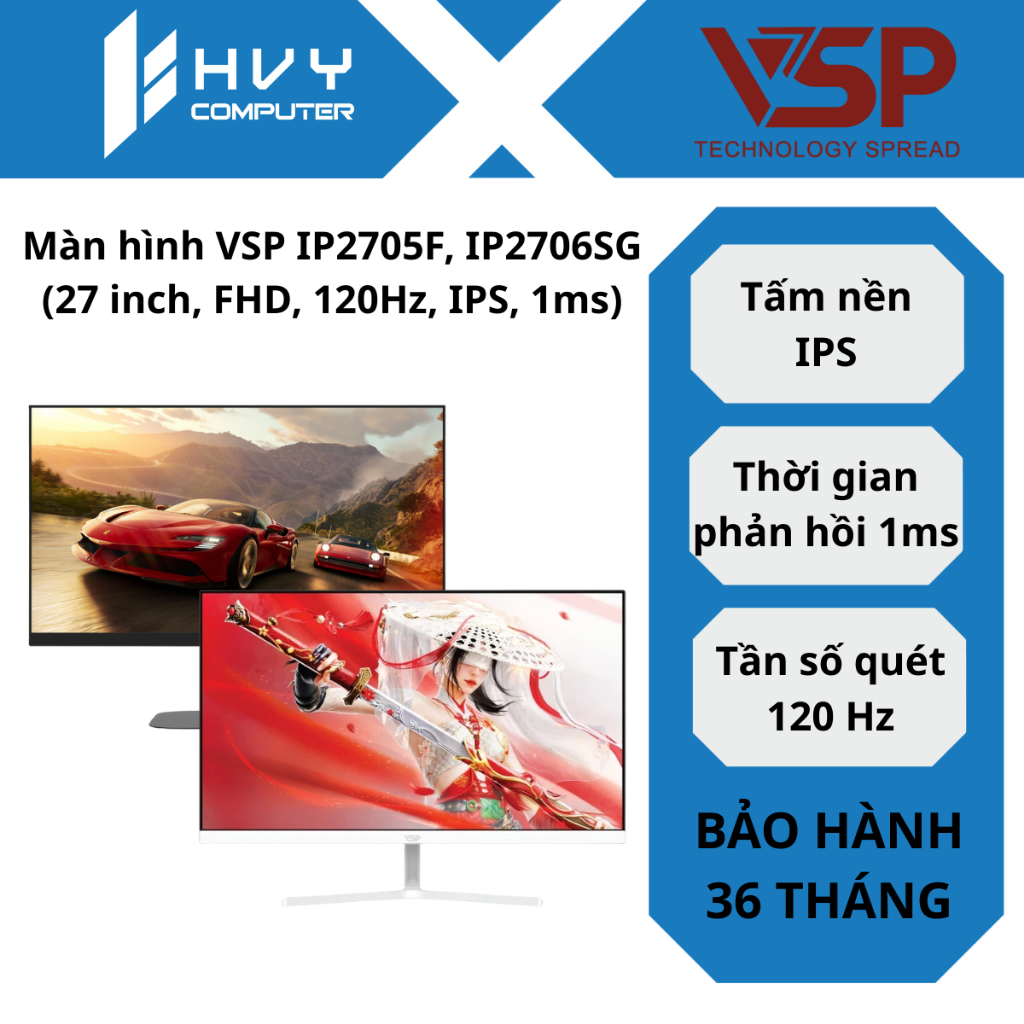 Màn hình VSP IP2705F, IP2706SG (27 inch, FHD, 120Hz, IPS, 1ms) - Hàng Chính Hãng