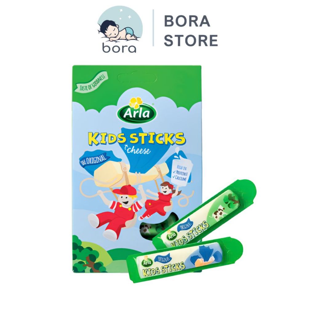 Phô mai que Arla Kids Sticks hộp 6 thanh bổ sung canxi protein cho bé