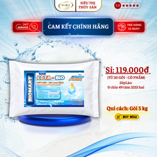 EDTA BIO - BIOMART- GÓI 5KG - SẢN PHẨM KHỬ PHÈN, TRUNG HOÀ KIM LOẠI NẶNG - XỬ LÝ NƯỚC ĐỎ LỢN CỢN AN TOÀN CHO AO TÔM CÁ A