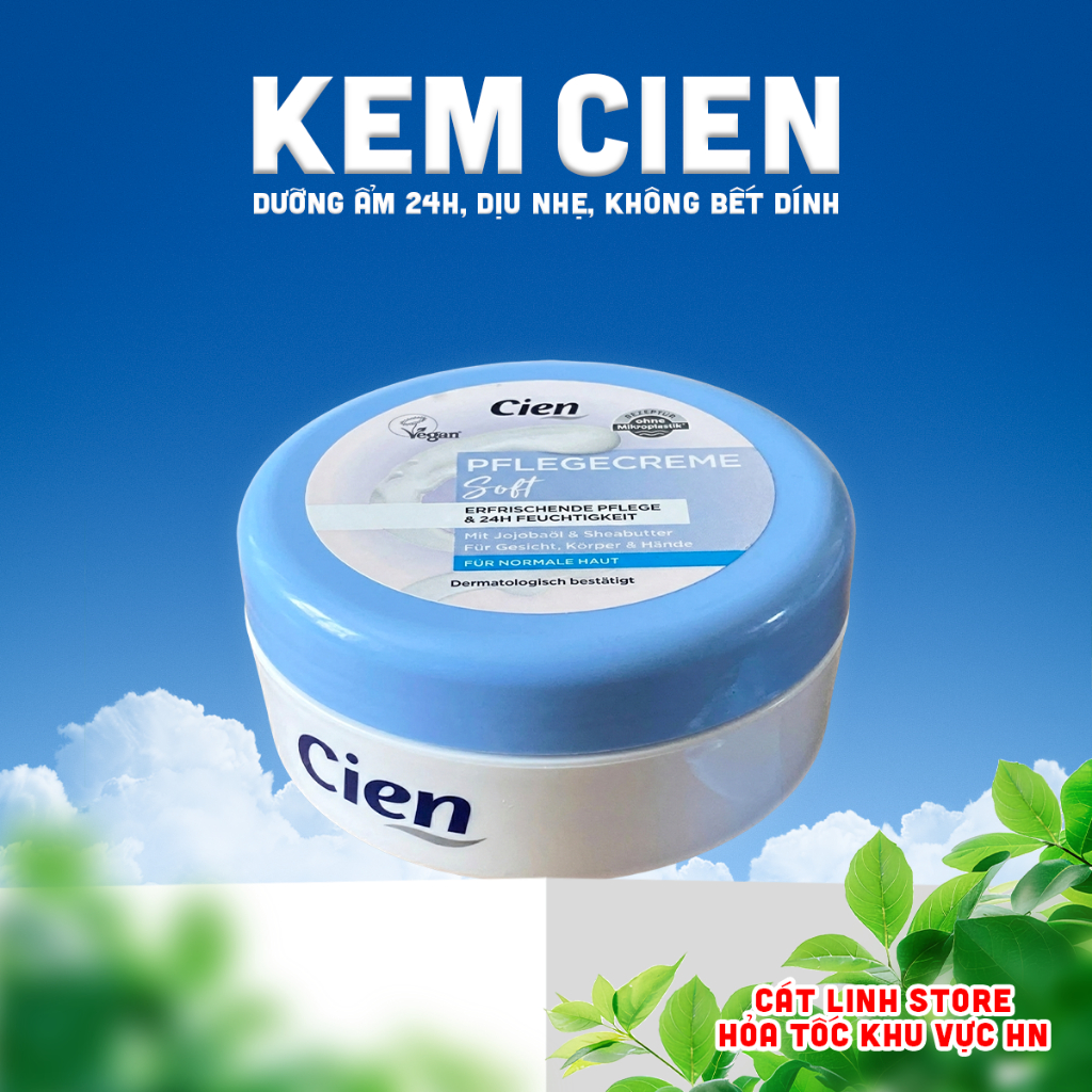 Kem Cien Đức dưỡng ẩm 24h, dùng cho toàn bộ cơ thể, dịu nhẹ, không bết dính