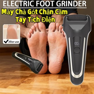 Máy Chà Gót Chân Cầm Tay Tích Điện - Loại Bỏ Vết Chai Sần, Da Chết Hiệu Quả, Hiển Thị % Pin Thông Minh