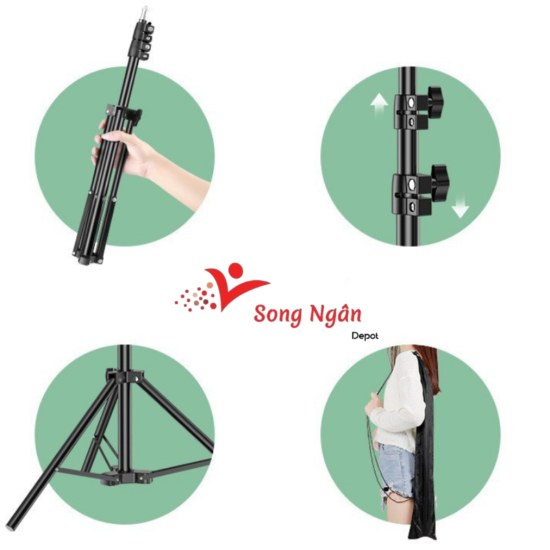 Cây livestream điện thoại 3 chân có kẹp điện thoại hỗ trợ chụp ảnh quay video gậy livestream | BigBuy360 - bigbuy360.vn