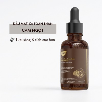Dầu massage toàn thân Kobi Sweet Orange 100ml thư giãn hương cam ngọt dễ chịu