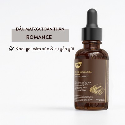 Dầu massage toàn thân Kobi Romance 100ml thư giãn hương ngọt ấm dễ chịu