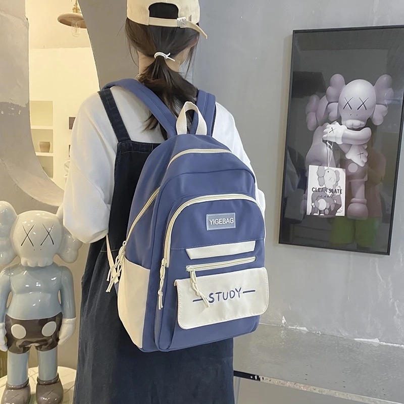[Peinn] Balo đi học ulzzang giá rẻ thời trang mang đi chơi đi học STUDY vừa A4