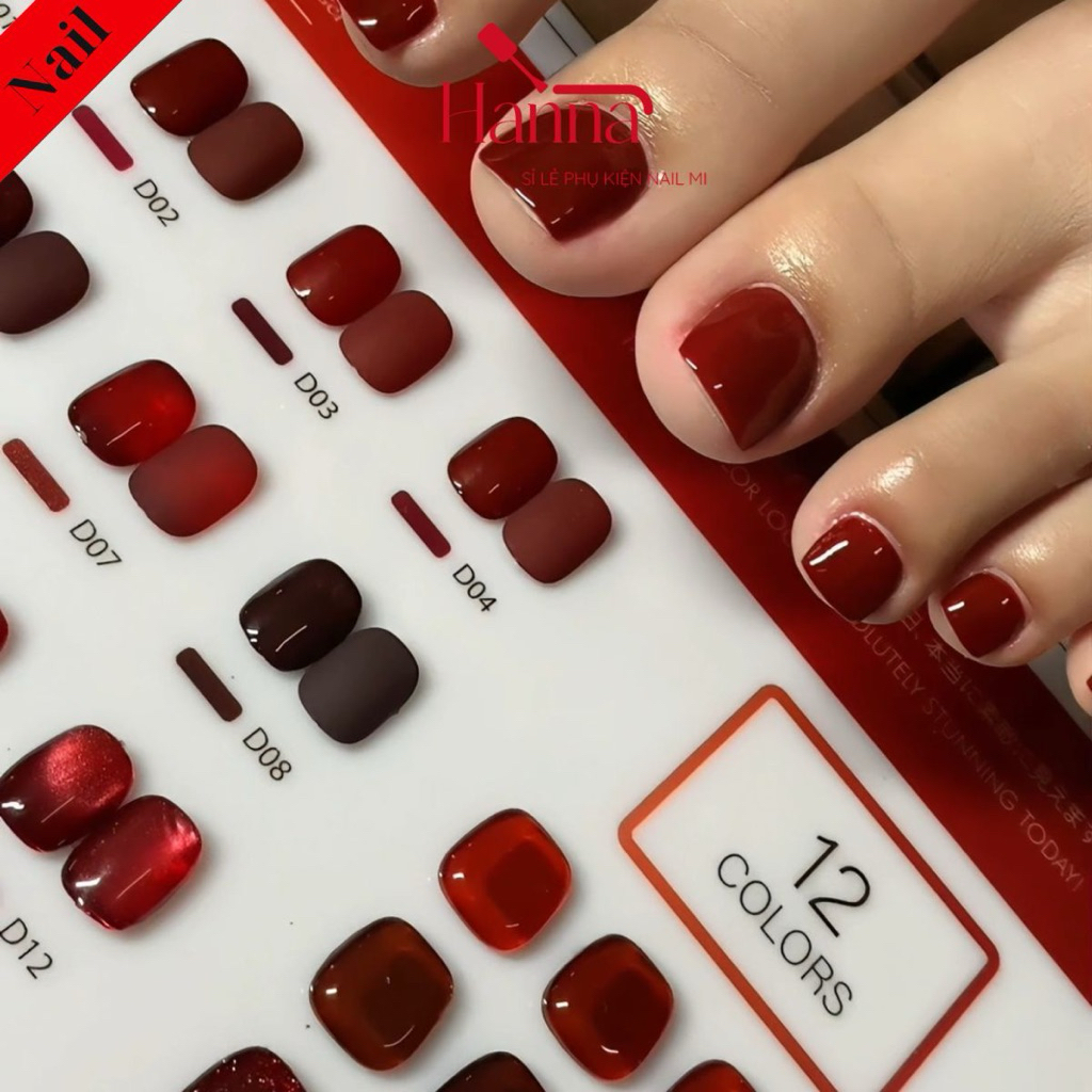 Sơn gel Tone Đỏ TG, HN GEL chất sơn gel bóng mướt [MÀU LẺ]