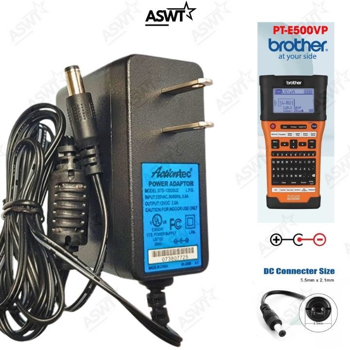 Nguồn máy in nhãn Brother PT-E500 PT-E500VP E500 12V 2A N525 - bảo hành 12 tháng - FULL VÁT