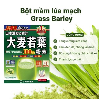 Bột mầm lúa mạch Grass Barley YAMAMOTO 3gx44 gói Nhật Bản - Gyomu Japan