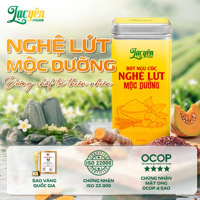 Ngũ Cốc Ăn Sáng Nghệ Lứt Mộc Dưỡng Lạc Yên Foods - Bột Nghệ Gạo Lứt Mix Đậu Hạt Thơm Ngon