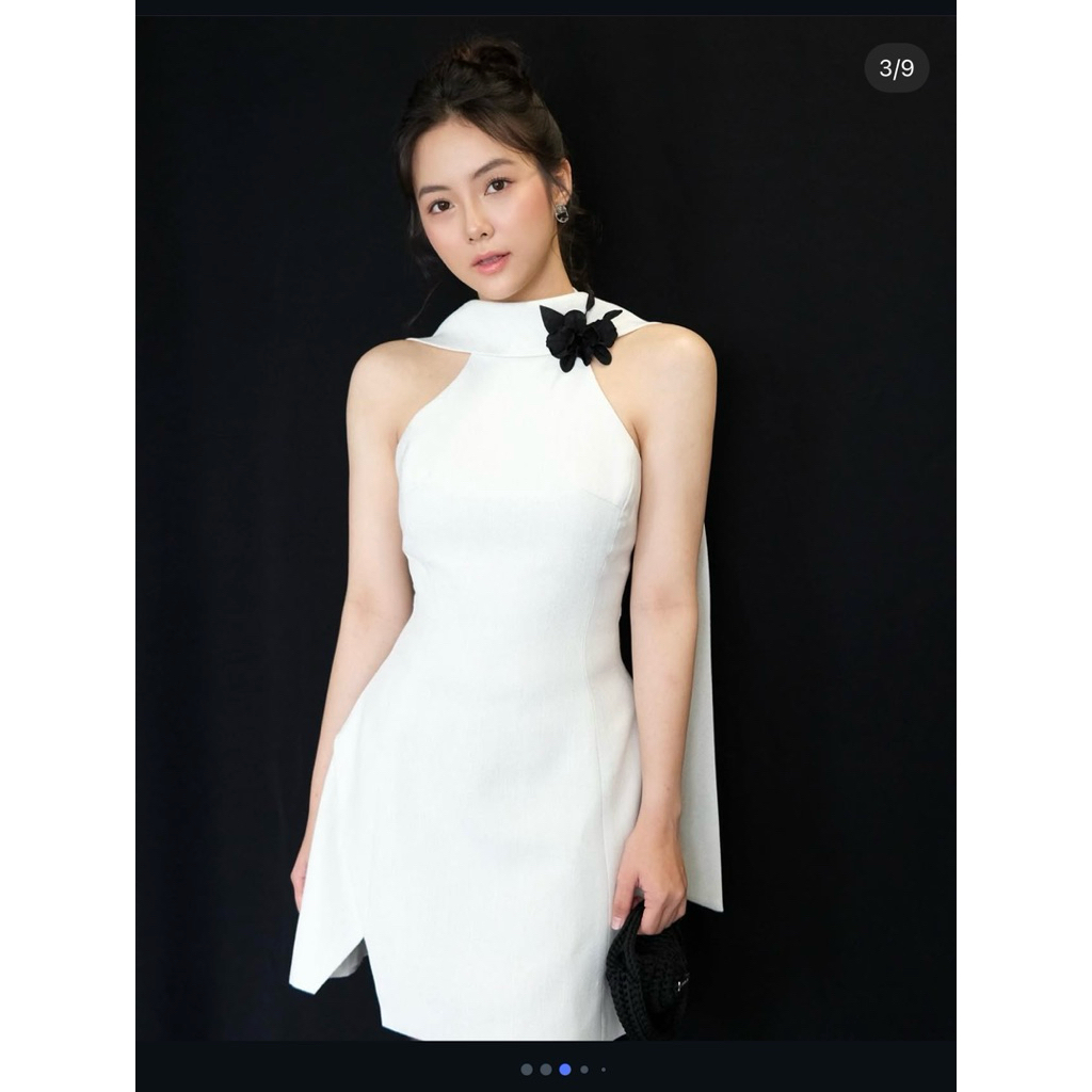 [Thanh lý new 90%]_Váy Trio Ji màu ghi size XS