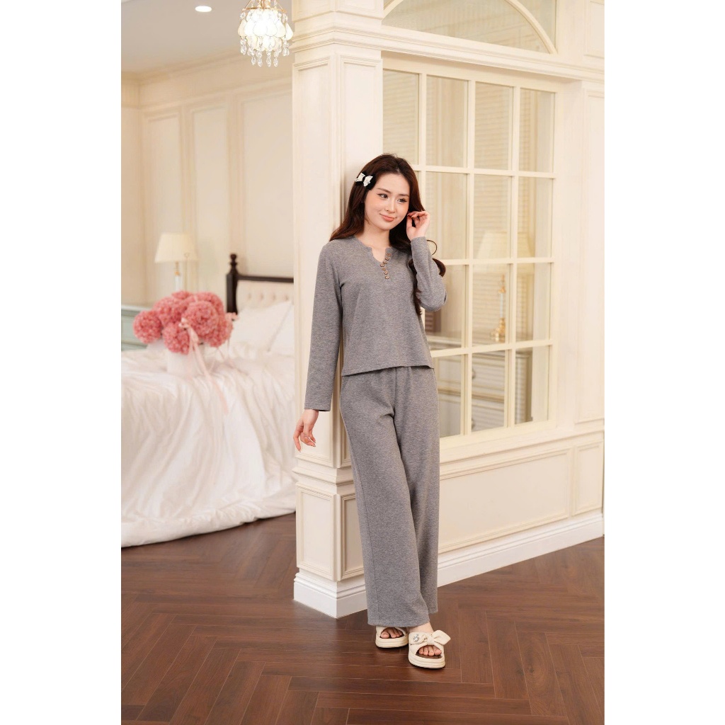 Set đồ nữ ZEBA bộ mặc nhà lông thỏ Hàn M3333