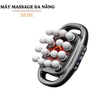 Quà Cho Đình -Máy Massage 16 Đầu Rung -  Massage Cầm Tay , Pin 6H, 30 Cấp Độ Mạnh Mẽ Giảm Cơ, Lưng / Chân / Cổ