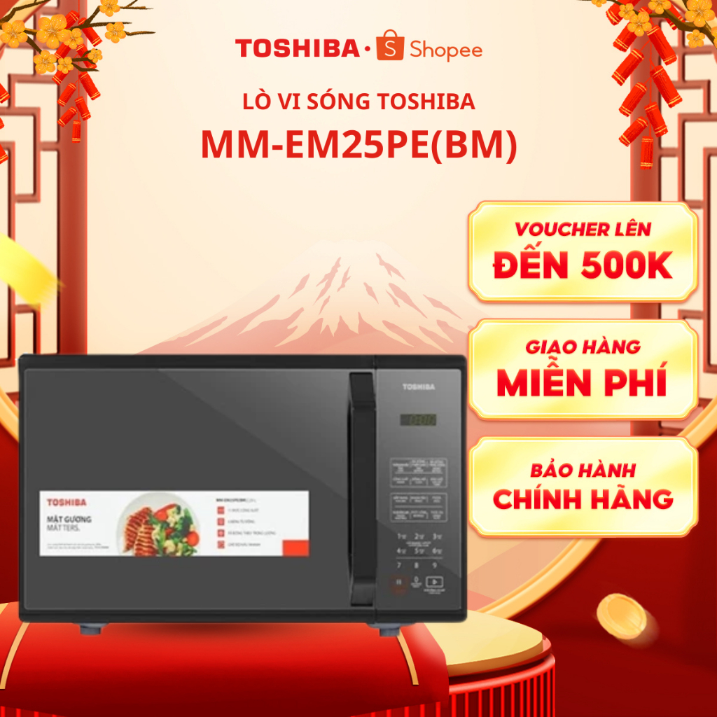 Lò vi sóng Toshiba MM-EM25PE(BM)- 800w-25 lít-Bảo hành chính hãng 12 tháng