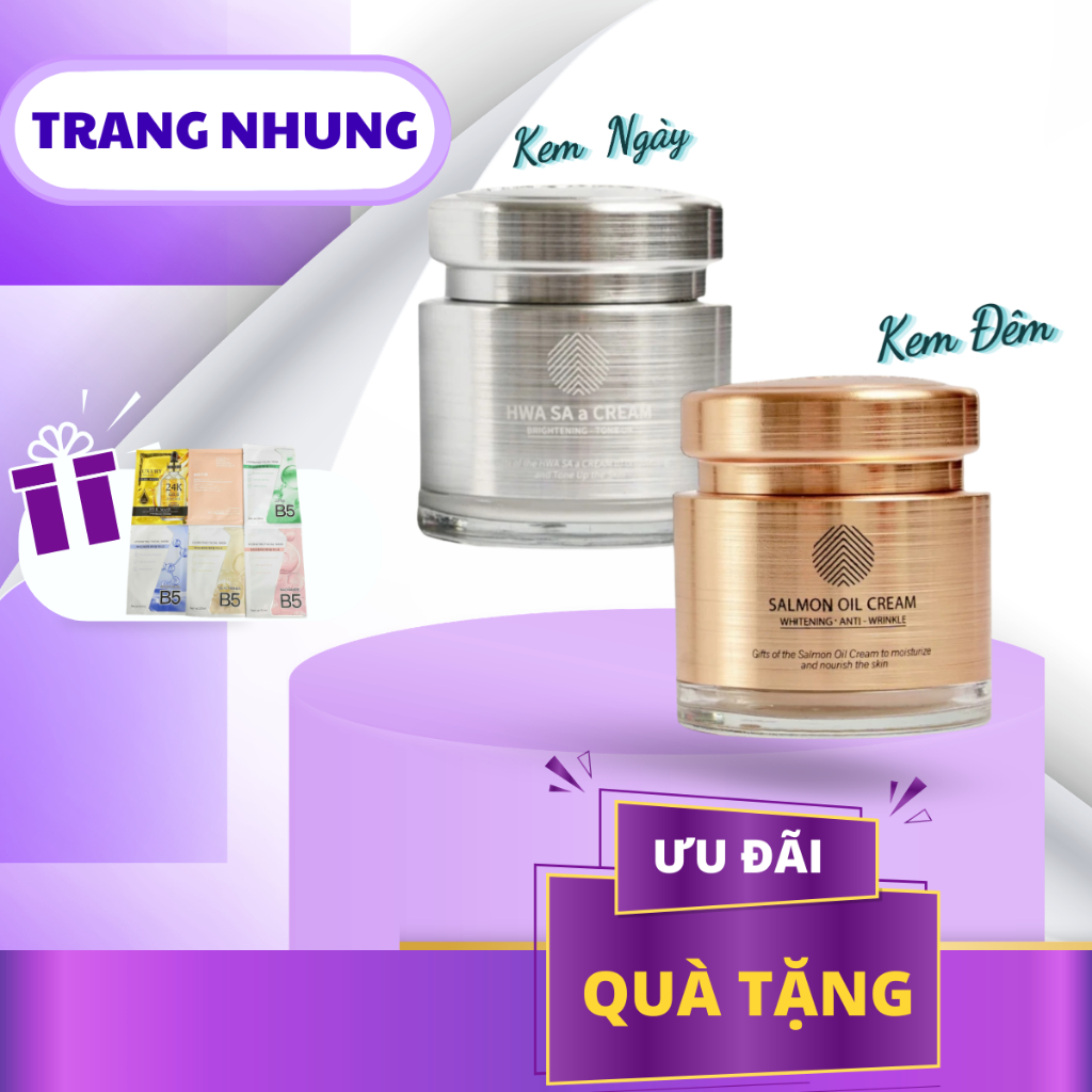 Kem dưỡng Cá hồi kem ngày Hwa Sa Cream - Kem cá hồi  Salmon oil cream
