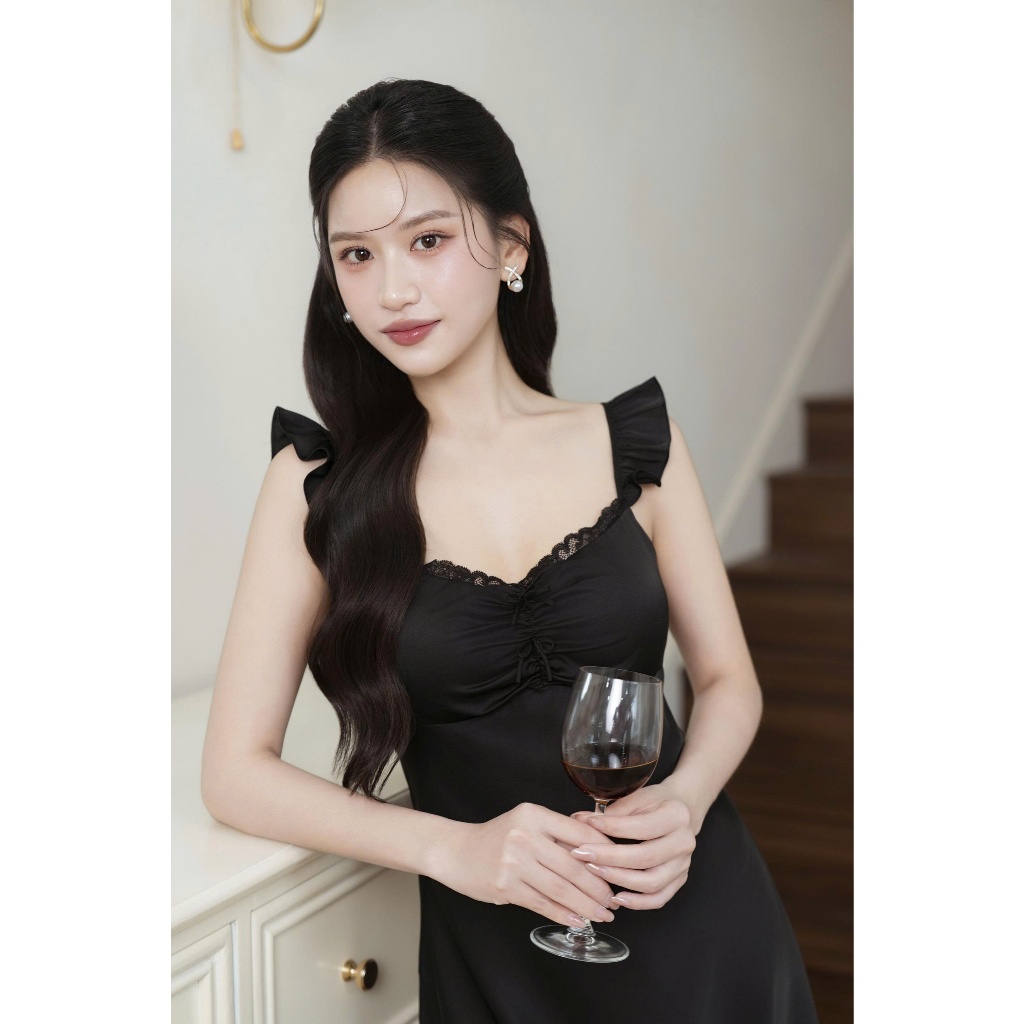 Váy Ngủ Lụa Cao Cấp 2 Dây Cổ Tim Có Đệm Ngực , Đầm Ngủ Lụa Latin Mềm Mại Sang Trọng Quyến Rũ Cho Nàng | BigBuy360 - bigbuy360.vn