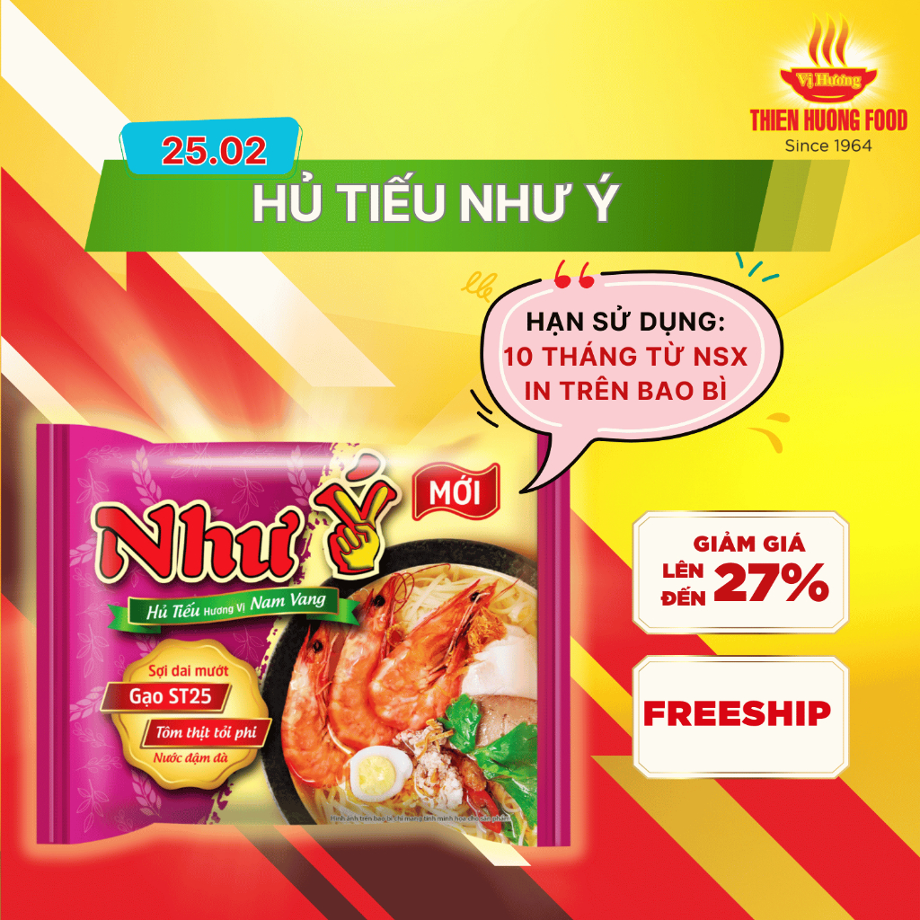 Thùng 30 Gói Hủ Tiếu Nam Vang Như Ý 60gram/gói [THNZZ0013]