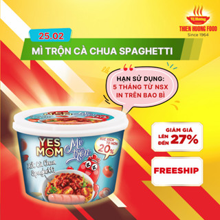 CÓ XÚC XÍCH TRONG TÔ- Thùng 12 tô Mì Trộn Có Xúc Xích Xốt Cà Chua Spaghetti Yes Mom 113.2gram/tô   [TMNBK0030]
