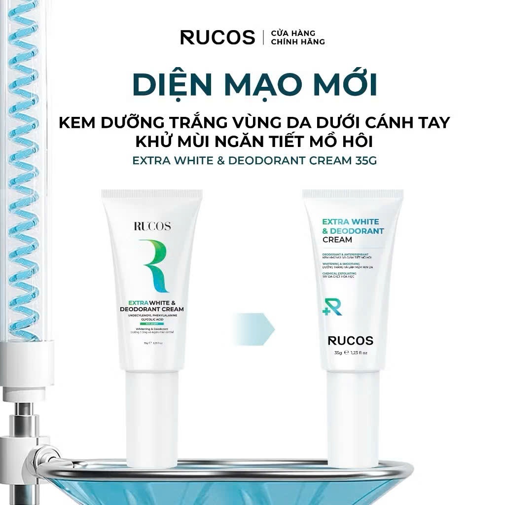 Kem trắng nách khử mùi Extra White & Deodorant Cream 35g - Rucos việt nam