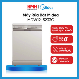 Máy Rửa Bát Độc Lập Midea MDW12-5233C (12 Bộ) - Kết Nối Wifi/App Smarthome - Tự Động Mở Cửa - Bảo Hành Chính Hãng HMH