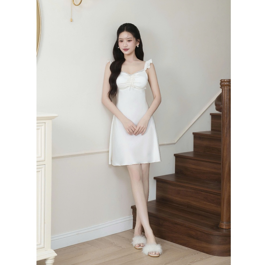 Váy Ngủ Lụa Cao Cấp 2 Dây Cổ Tim Có Đệm Ngực , Đầm Ngủ Lụa Latin Mềm Mại Sang Trọng Quyến Rũ Cho Nàng | BigBuy360 - bigbuy360.vn