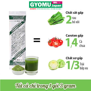 Bột mầm lúa mạch Grass Barley YAMAMOTO 3gx44 gói Nhật Bản - Gyomu Japan