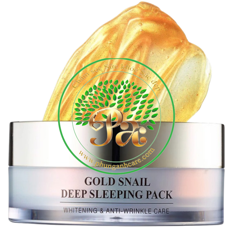 Đắp mặt nạ  ngủ GOLD SNAIL deep sleeping pack
