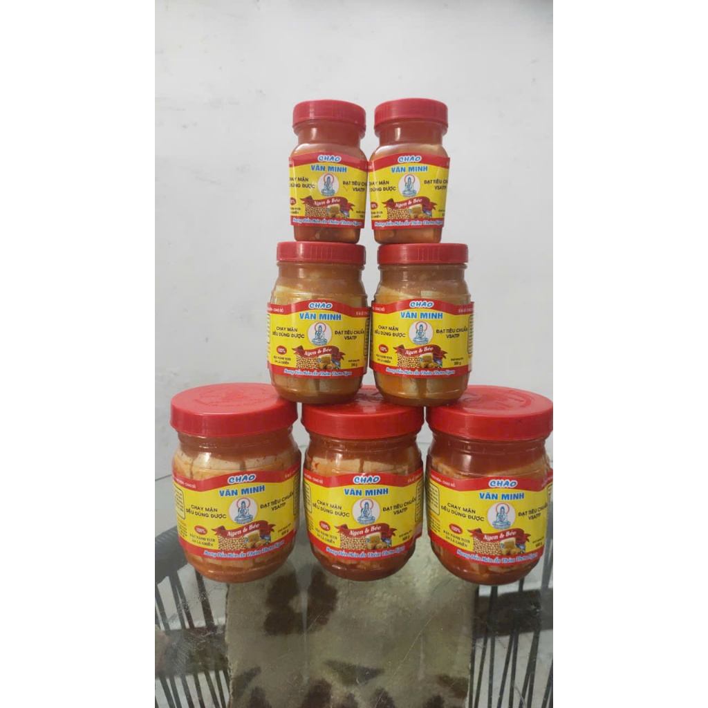 Chao đậu chao đỏ Văn Minh lốc 4 hủ (300 g/ hũ)
