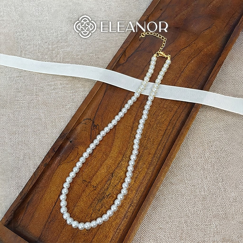Dây chuyền nữ ngọc trai nhân tạo Eleanor Accessories dạng chuỗi hạt phụ kiện trang sức vòng cổ 6037
