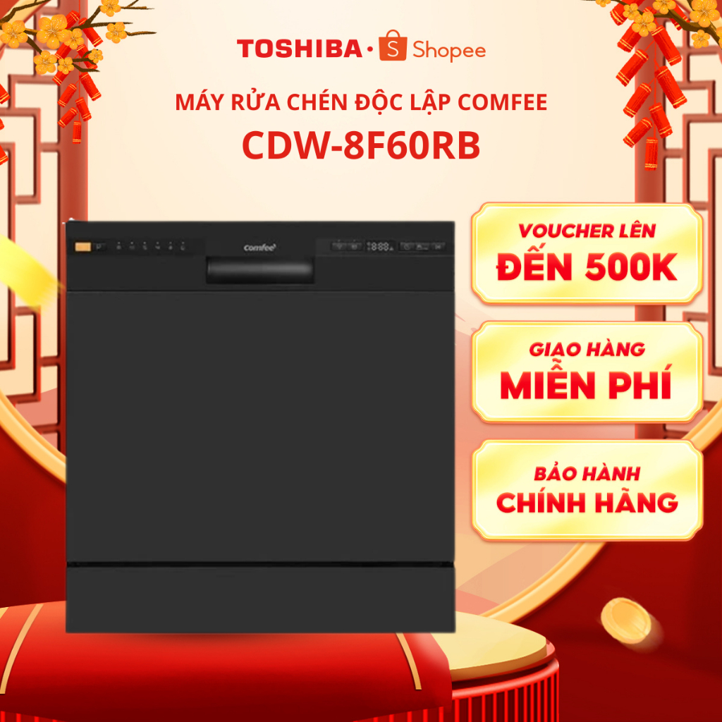Máy rửa chén độc lập Comfee CDW-8F60RB- 7 Chương trình tự động- Bảo hành chính hãng