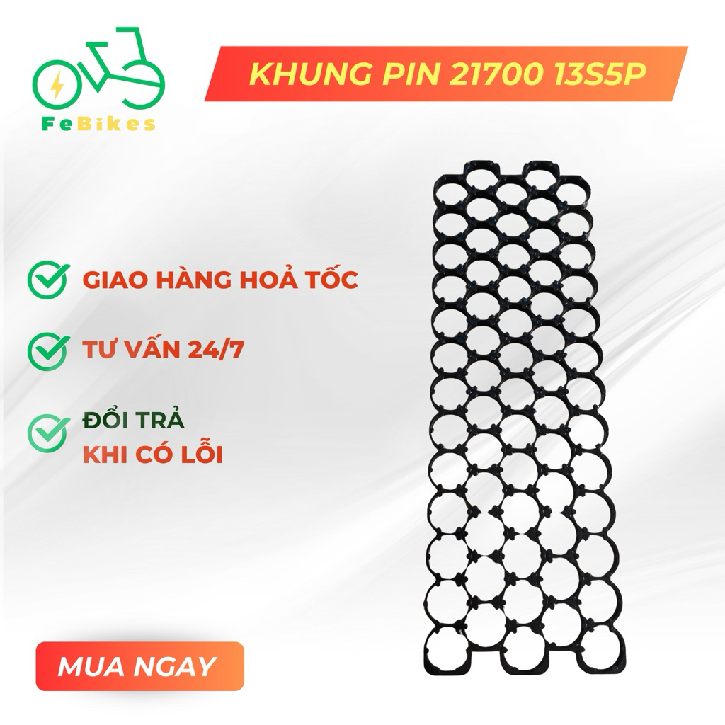 Khung gông pin 21700 13S5P (Không kèm kẽm)