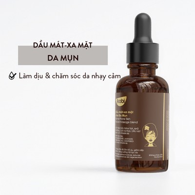 Dầu massage mặt Kobi Acne Prone 100ml cho da mụn massage chăm sóc da mặt
