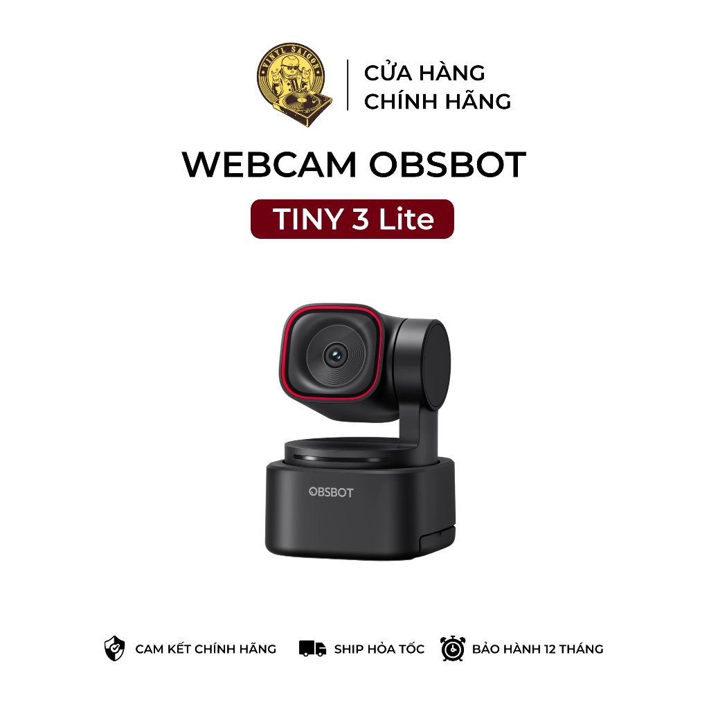 Webcam thông minh OBSBOT Tiny 3 Lite hình ảnh 4K tích hợp tracking - Bảo hành 12 tháng