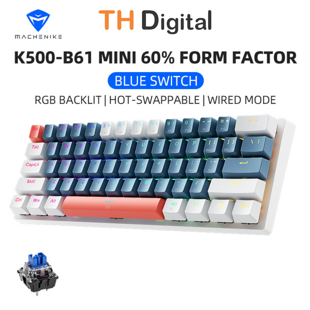Bàn phím Machenike K500-B61 Wired RGB - Hàng chính hãng