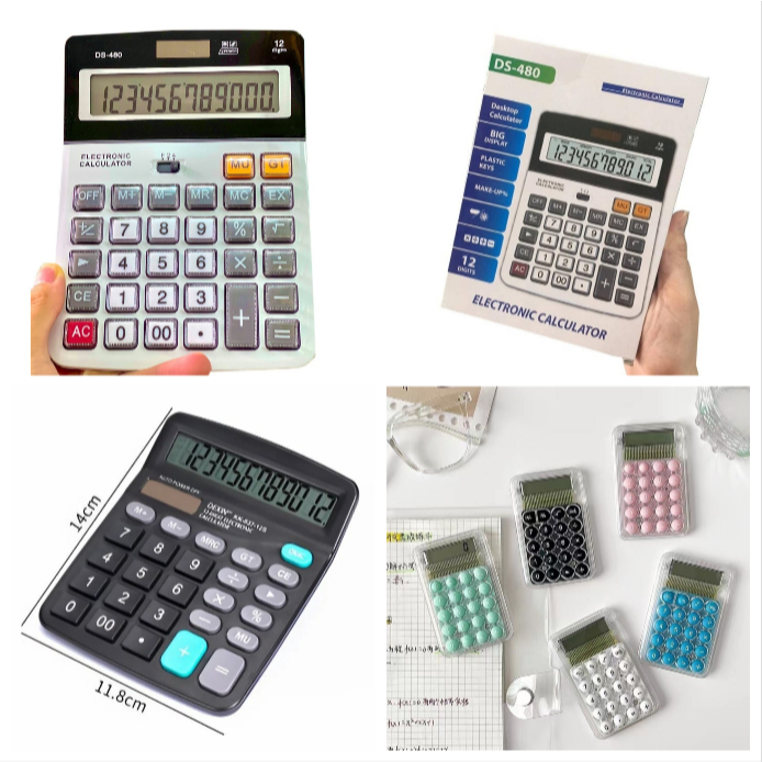 [FREESHIP] MÁY TÍNH SỐ CẦM TAY 837-12S, DS-480, TRONG SUỐT