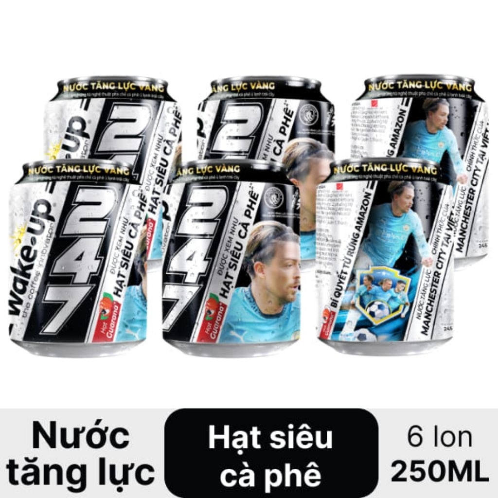 Wake Up 247 Amazon Guarana 1 lốc 6 lon 250ml