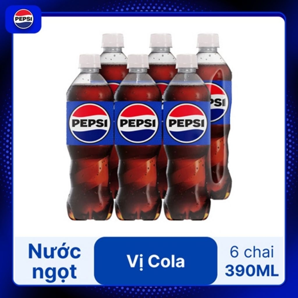 Pepsi Cola lốc 6 chai 390ml