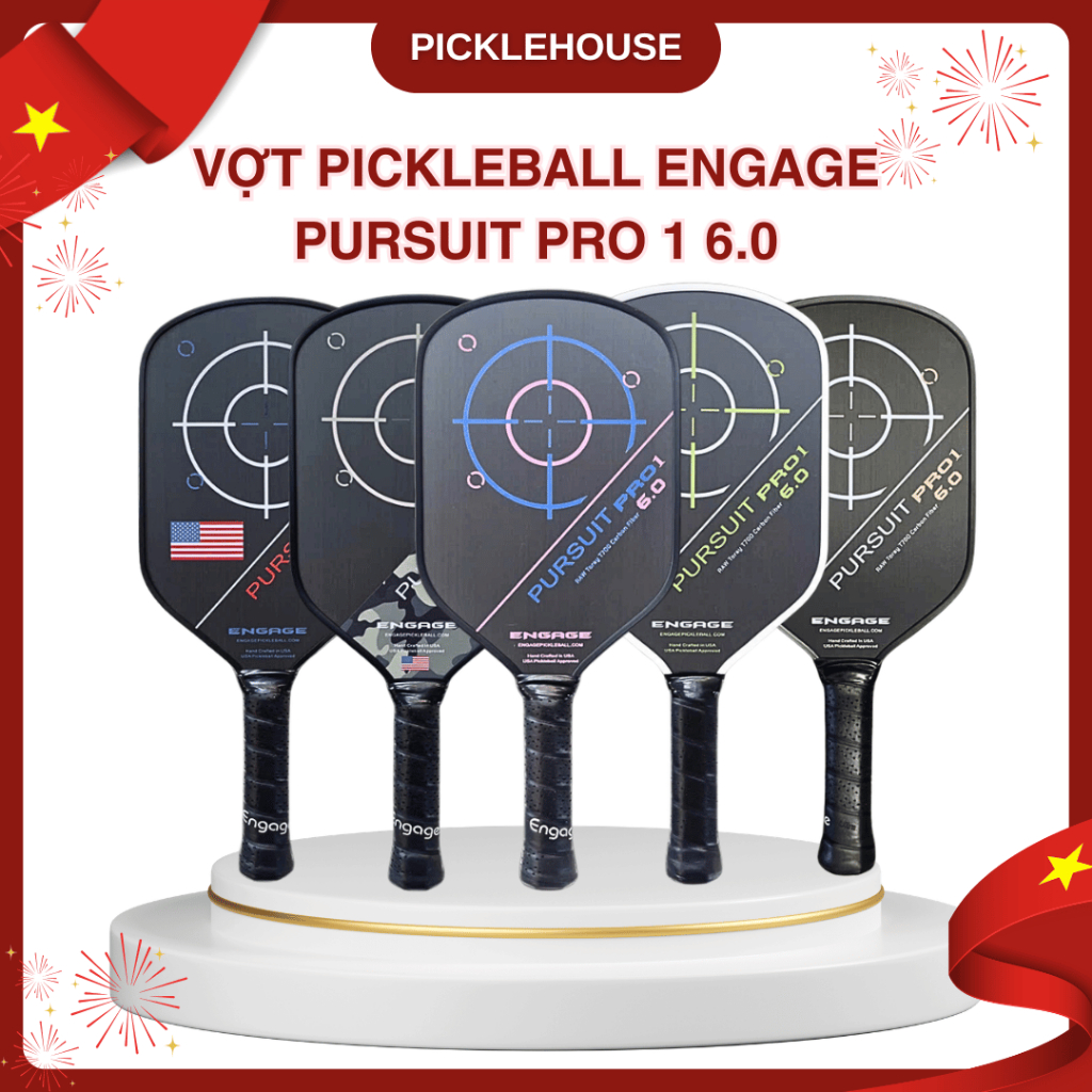 Vợt Pickleball Engage Pursuit Pro 1 6.0 Chính Hãng - Chuẩn USAPA, Công Nghệ Cao Cấp, Đánh Ổn Định, K