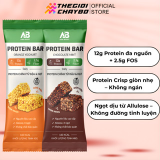 AB Protein Bar 40g – 12g Protein Thanh Hạt Bổ Sung Năng Lượng Cho Người Tập Thể Thao, Gym