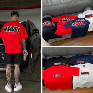 Áo thun oversize MASSY thêu đắp trước sau brand MASS STUDIO chất liệu coton 100% định lượng 260gsm unisex nam nữ 2026