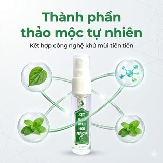 Xịt Khử Mùi Hôi Nách Ngân Bình 10ml - Ngăn Tiết Mồ Hôi, Không Màu Không Mùi Không Hôi 24H