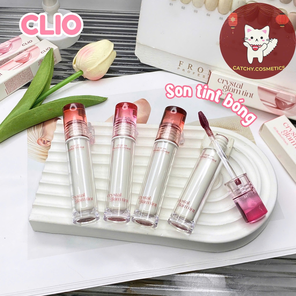 [CLIO] Son Tint Bóng Clio Crystal Glam Tint, Tạo Hiệu Ứng Căng Mọng Cho Môi, 3.4g