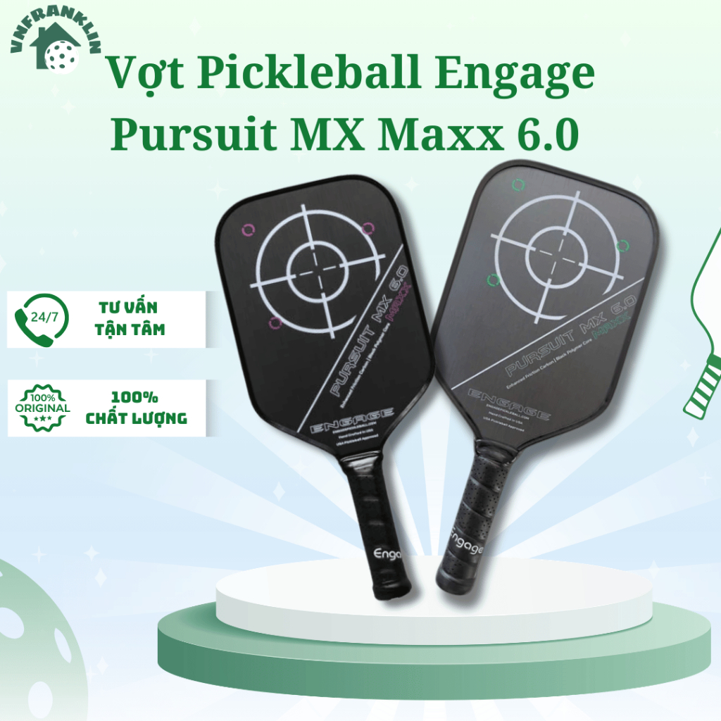 Vợt Pickleball Engage Pursuit MX Maxx 6.0 Chính Hãng – Chuẩn USAPA, Phù Hợp Người Chơi Trung Cấp Đến