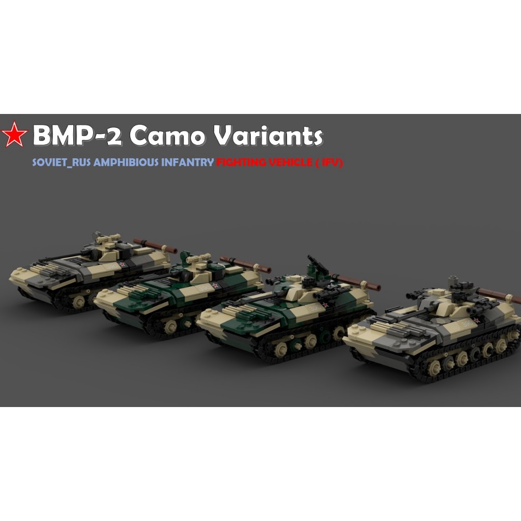 Đồ chơi lắp ráp MOC xe BMP 2 , BMP 2M Nga, đồ chơi mô hình lắp ráp bmp2 có tem dán