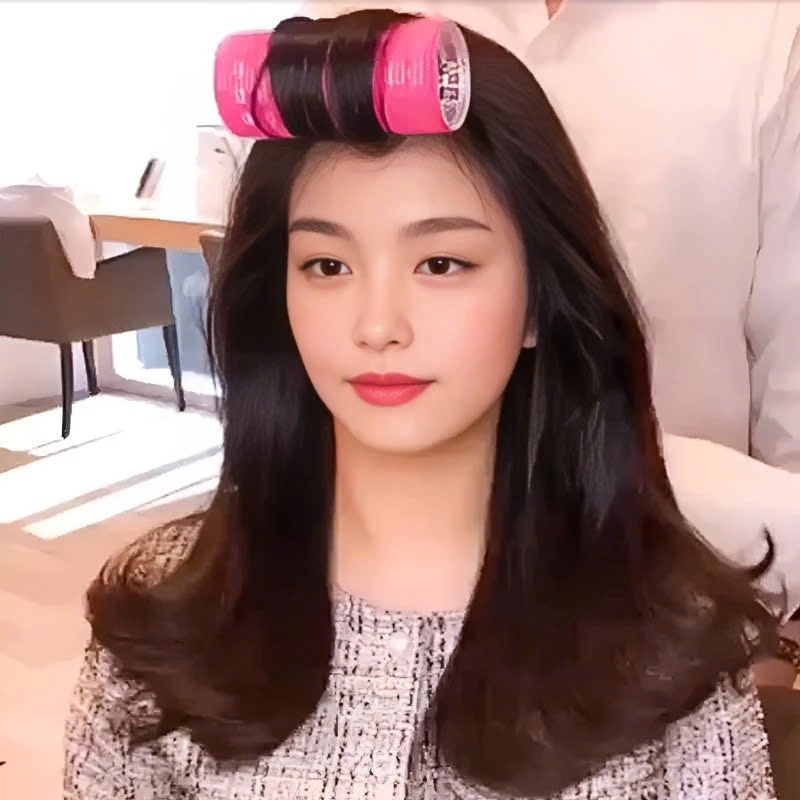 Lô cuốn tóc Hàn Quốc lõi nhua siêu to dài tự dính uốn mái dài cỡ lớn tao kieu toc