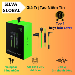 [New 2026] Tai Nghe Razer Hammerhead Pro V2 New Seal 100% FullBox  Có Dây Bass Mạnh Không Delay Chơi Game Mượt BH 2 Năm