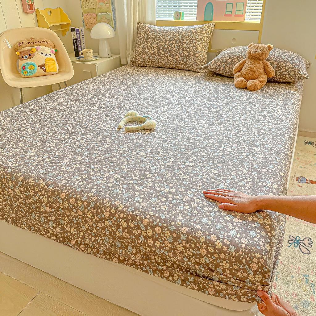 (Hàng nhập)Bộ ga gối 💖m2/m6/m8/2m2💖 drap giường đũi, ga trải giường + 2 vỏ gối nằm đơn giản mẫu mã đ